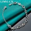 925 Sterling Silver Water Drop Zircon Bracelet For Women Wedding Party Fashion Jewelry