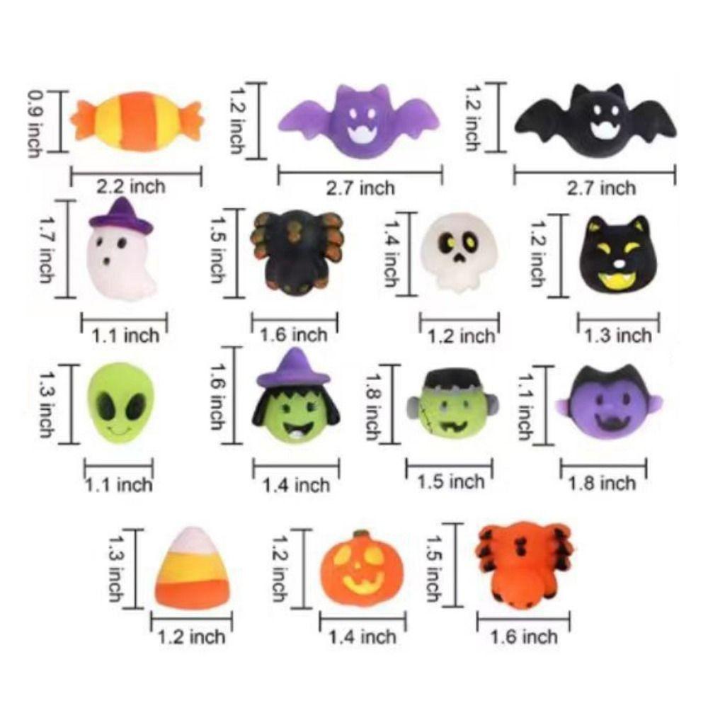 24/36Pcs/Set Mini Ghost Squishy Toy Surprise Realistic Pumpkin Pinch Office Desk Toy