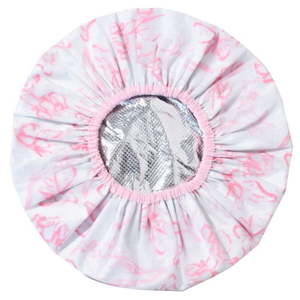 Шапочка для душа, самонагревающаяся шапочка из фольги, термостатическая, гладкая, с маслом для волос, шапочка для выпечки, ванная комната