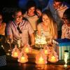 Светодиодная свеча-лампа, Рождественское украшение со светодиодной свечой без пламени, Декоративная настольная ночная лампа на батарейках, Мини-елка/Звезда/Домик/Олень