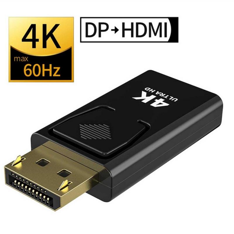 Совместимый с DP на HDMI адаптер Displayport Max 4K, 60 Гц, кабельный преобразователь «папа-мама» DisplayPort на