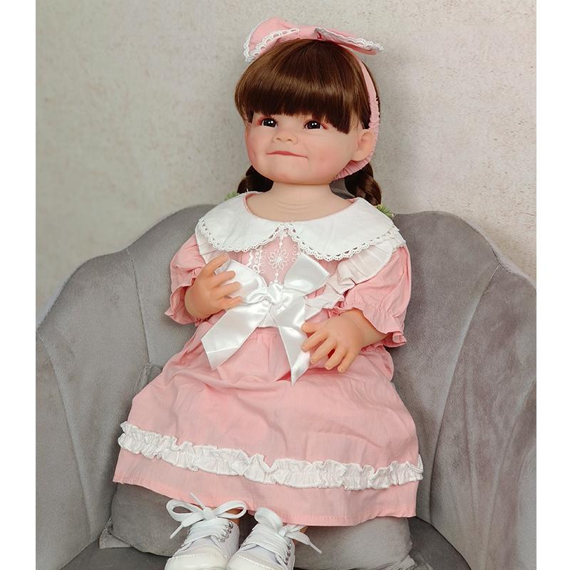 55 см 22 дюйма куклы реборн реалистичные Рая полностью силиконовые детские Bebe кукла для новорожденных девочек водостойкая игрушка для детей подарок