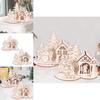 Elegant Nordic 3d Wooden Christmas Tree House Puzzle Delightful Tabletop Decor