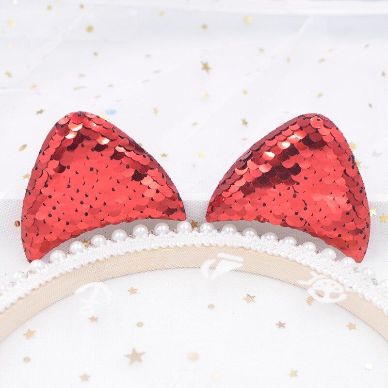 4 шт. высококлассные блестящие мультяшные кошачьи уши, аппликации, мягкие нашивки, наклейки на принадлежности, планарный скрапбукинг