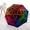 Rainbow Pentagram Tapestry, Colorful Star Wall Hanging for Witchcraft Decor, Spiritual Art, and Bohemian Vibes Umbrella, Cute Umbrella with Cute Desig