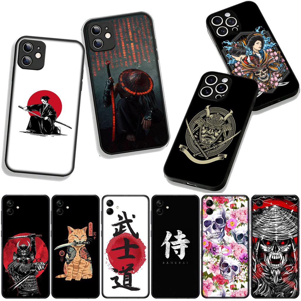 Japan Skeleton Samurai Ninja Skull Coque for Xiaomi Redmi Note 11 9 8 7 10 Pro A3 7A 9A 9T 10A 10C 9C NFC Cover Phone Case