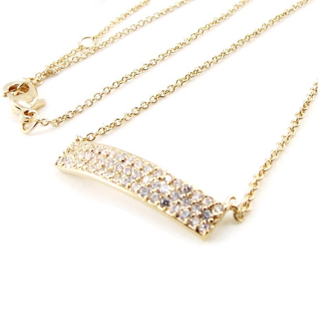 Les Trésors De Lily [J0160] - White 'Sissi' Gold-Plated Necklace