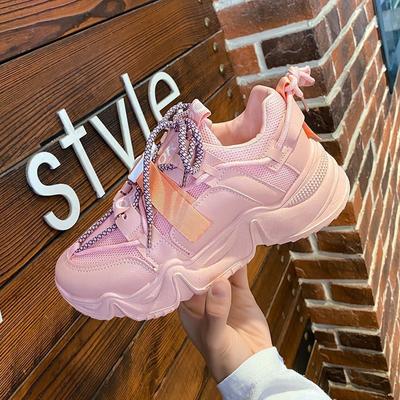 Женские кроссовки на платформе, дышащая сетка, массивная вулканизированная обувь, повседневные кроссовки, спортивная обувь для бега, женская обувь для бега и спортзала