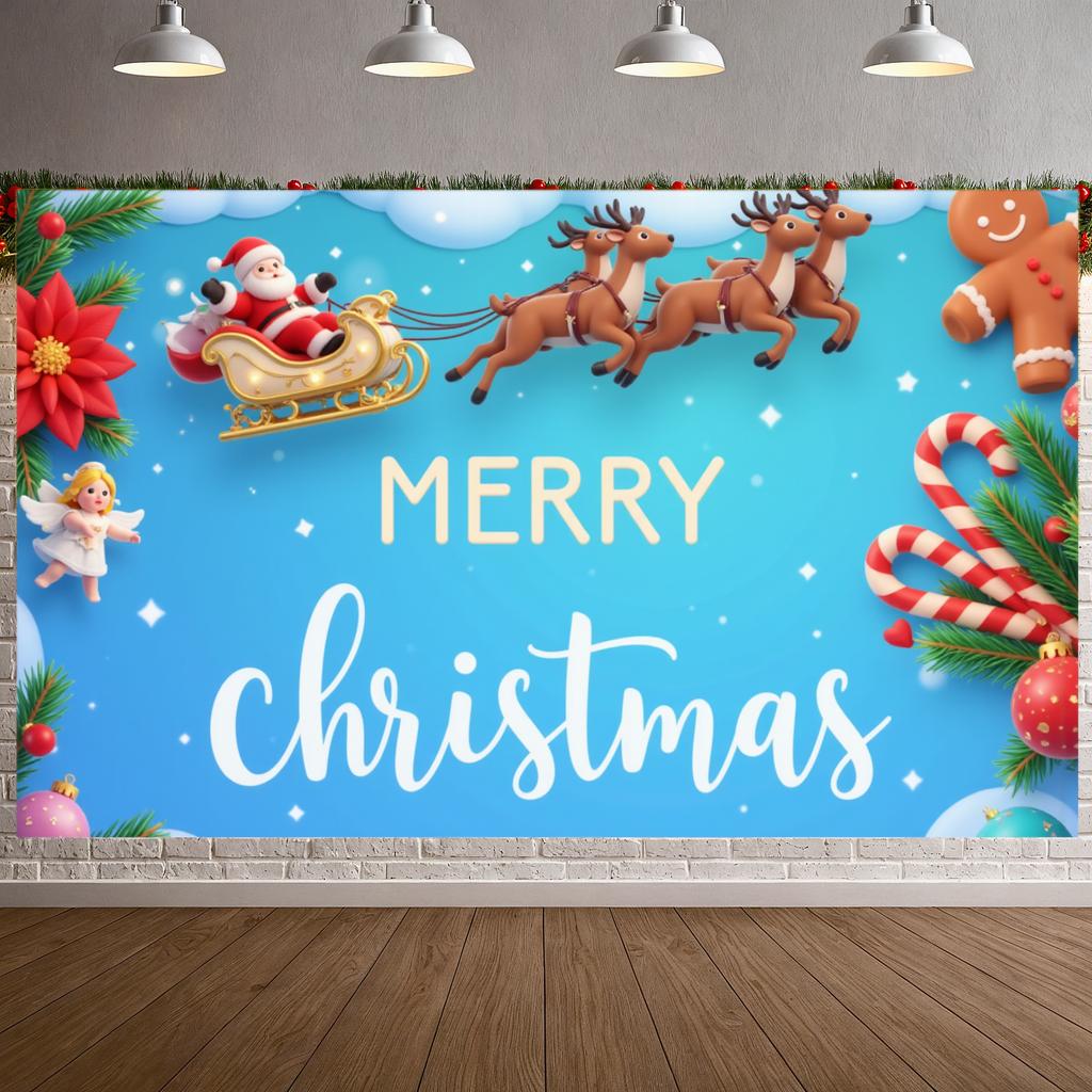 Holiday Celebration Aesthetic Design Reindeer Banner Christmas Decor Decorative Reindeer Merry Christmas For Photo Shoot Family
