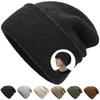 Lavento Knit Hat for Fall and Winter Wool Material with Enhanced Knit Cold Weather Knit Ribbed Solid Perfect for Outdoors and Travel One Men's [Plus