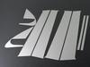 BRIGHTZ March K13 Ultra Mirror Plated Pillar Panel Covers for Toyota without Visors 4743 (8-Piece Set) [PIL-SIL-346]