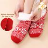 1 Pair USB Electric Heated Socks Unisex Winter Knitted Fuzzy Fleece House Socks Slippers Non-slip Thermal Heating Pad Foot Warmer