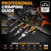 Набор инструментов для обжима открытых клемм SOMELINE, с 12 размерами клемм для проводов, мама-папа быстроразъемные клеммы, обжимной инструмент 24-14 AWG, с трещоткой