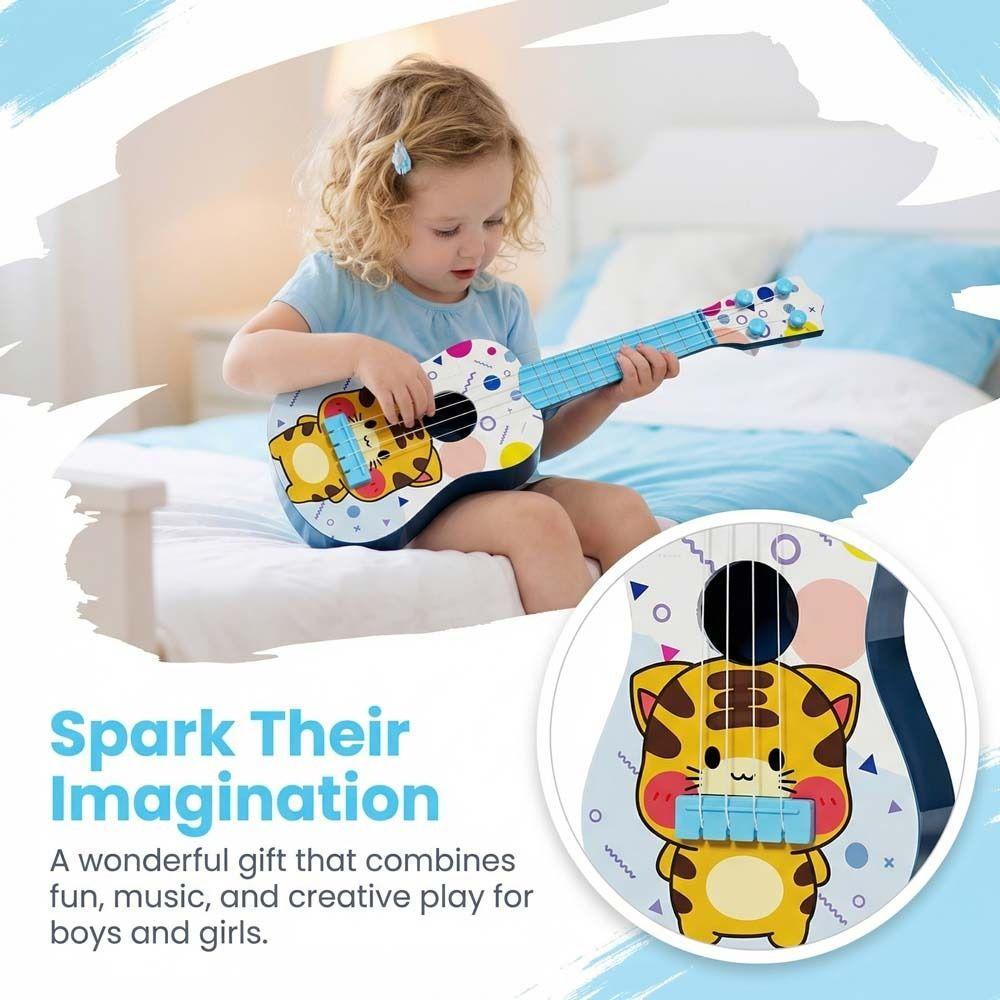 4 Strings Simulated Guitar Toy Educational Toy Musical Instrument  Play Activity