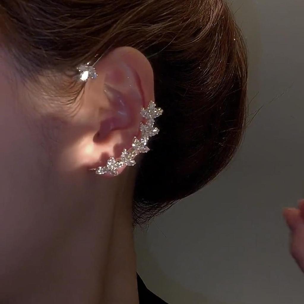 Элегантные цветочные каффы для женщин с листьями — пирсинг не требуется