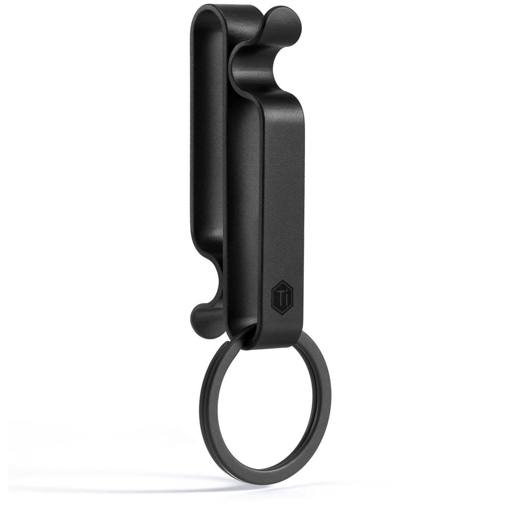 KM00 Keychain Belt Keychain with Key Ring Belt Band Clip S Type On Both Sides Titanium Key Simple Lightweight Waterproof Corrosion Resistant Titanium