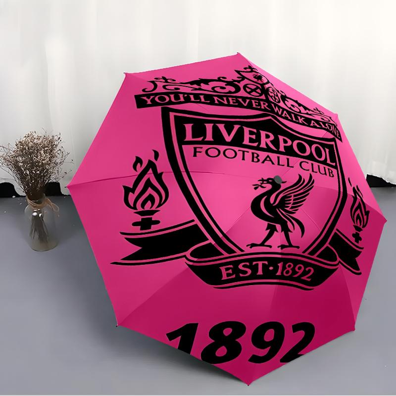 Складной зонт с принтом логотипа Liverpool FC, для улицы, отдыха и путешествий, прочная ткань зонта, подарок на день рождения и праздник