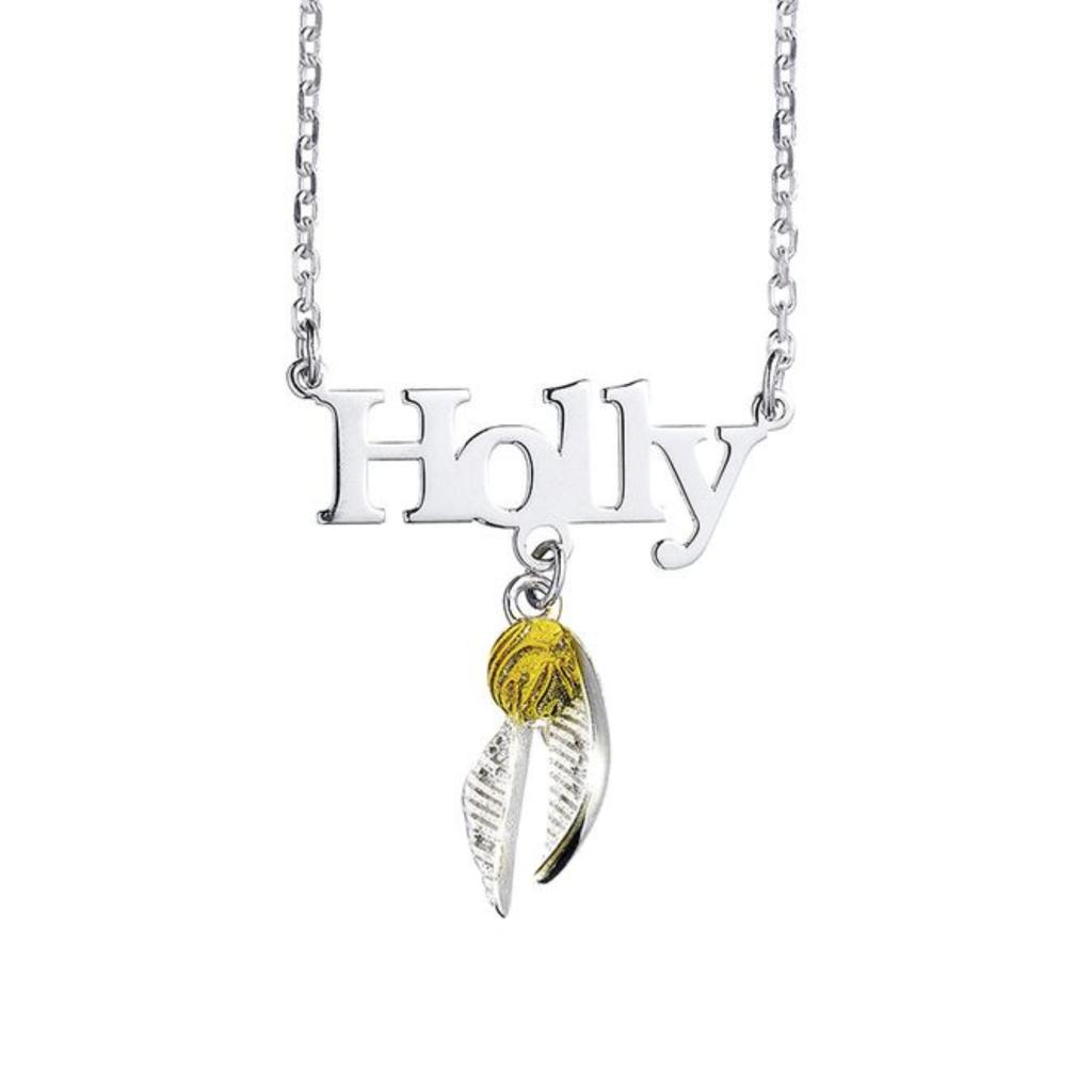 Harry Potter sterling silver Personalised Necklace with Golden snitch charm