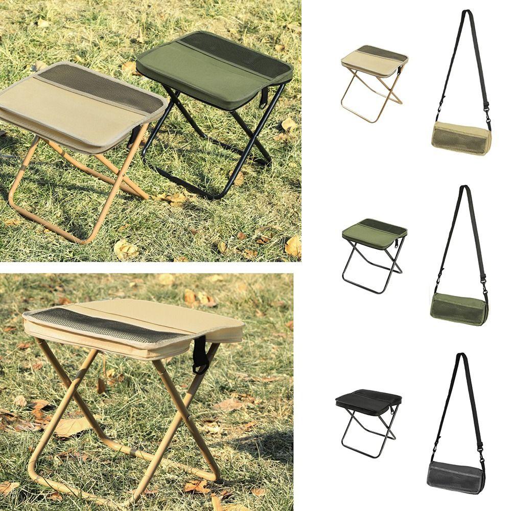 Sturdy Sports Folding Chair Wear-resistant Pencil Case Stool Folding Backpack Stool Fishing