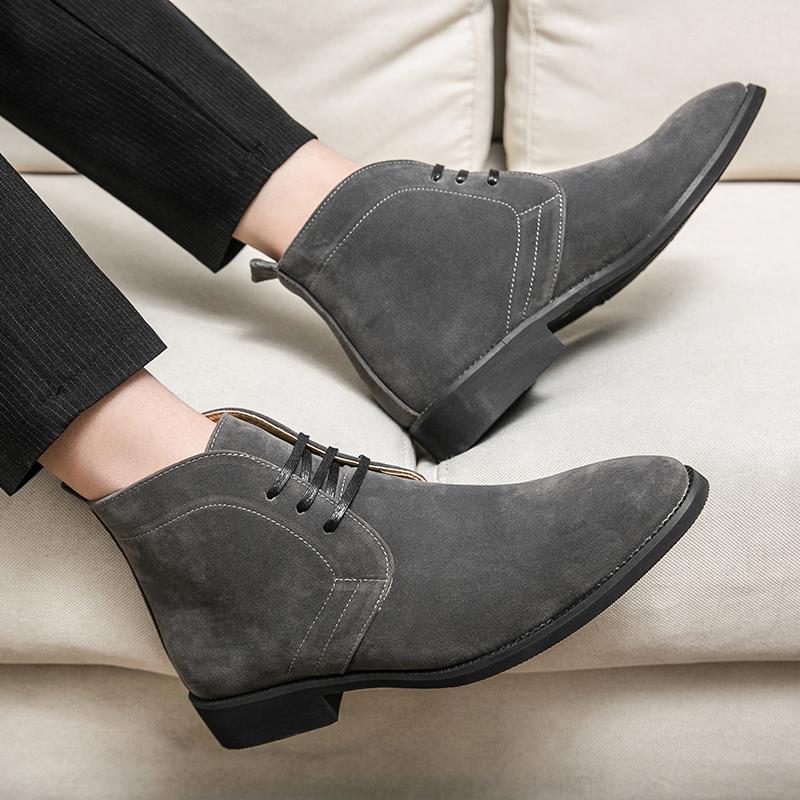 Мужские замшевые кожаные дизайнерские повседневные осенне-зимние модные брендовые мужские ботинки челси мужские роскошные туфли кроссовки