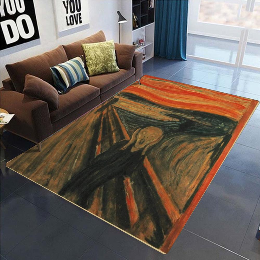 Забавный ковер «Мона Лиза», вдохновленный всемирно известной картиной, ковер для декора гостиной, коврик для пола в спальне, делает вашу комнату крутой ковер