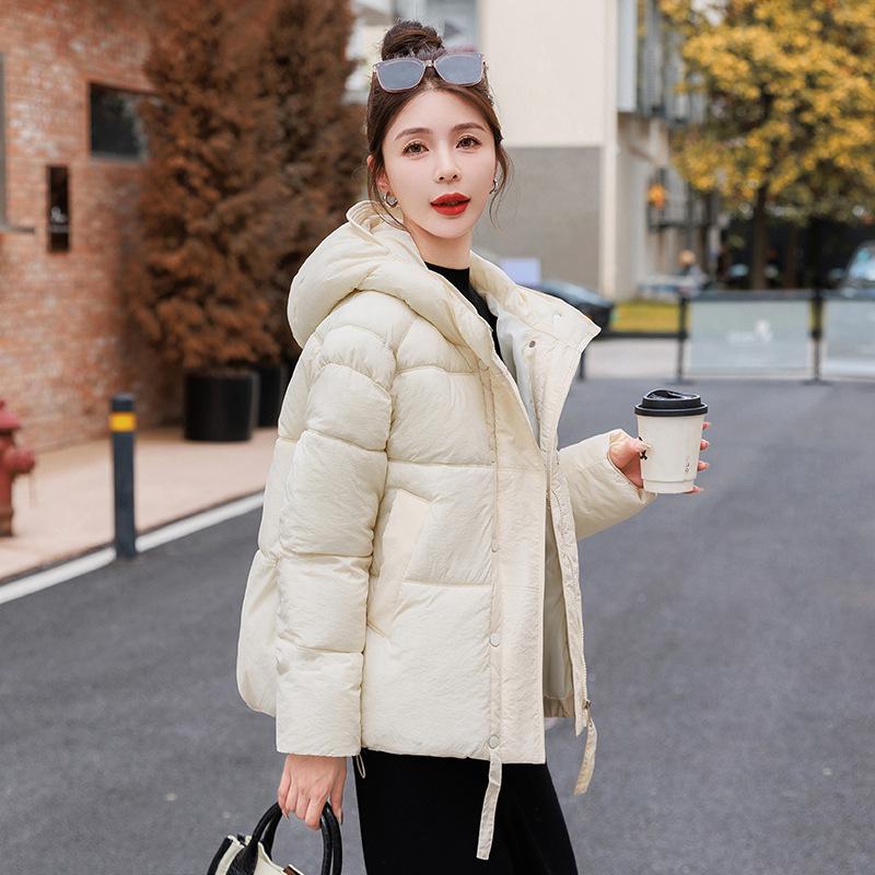 Новое зимнее однотонное пуховое платье с капюшоном, женское повседневное пальто, пальто ярких цветов