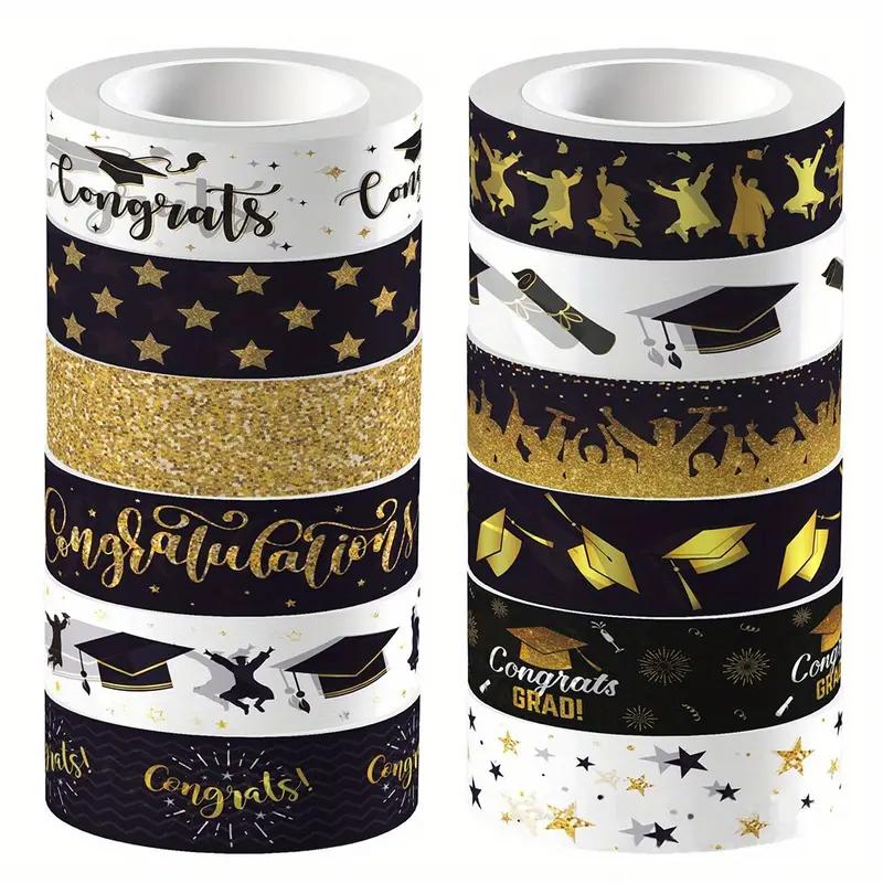 12pcs/set Adhesive Tape School Graduation Party Scrapbook DIY Material Scrapbooking Materials 15mmx5m