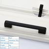 Solid Modern Simple Furniture Hardware Accessories Drawer Cabinet Door Handle American Black Cabinet Wardrobe Single Hole Knobs