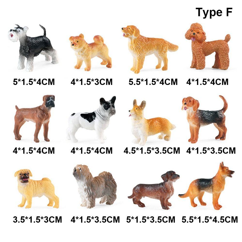 12pcs Mini Insects Simulation Ocean Animal Figurine Dog Cat Wild Animal Model Kids Toys