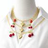 Fruit Series Strawberry Necklace Retro European Style Pitaya Chain Choker  Summer Fruit Party