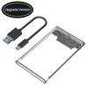 3.1 Прозрачный Type-C Внешний USB 3.0 2.0 Корпус для Ноутбука SATA 2,5-дюймовый Мобильный Жесткий Диск Твердотельный SSD Корпус для Жесткого Диска