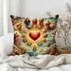Sacred Heart  Celestial Symbols Pillow Case Bedroom Sofa Living Room Backrest Decoration Square Cushion Nap Time
