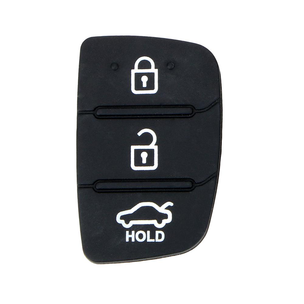 Remote Key Case Cover Auto Replacement Parts 3 4 Buttons Car Key Rubber Button Pad Car Key Shell For Hyundai Ix35 Ix45 1pc