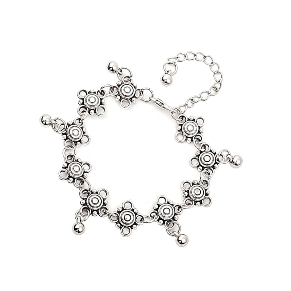 Women Vintage Chain Hollow Foot Anklet Water Drop Tassel Jewelry Decoration Gift