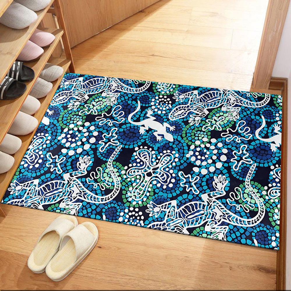 Aboriginal Artwork Floor Mats for Living Room, Bedroom and Room Decoration Are Suitable for Gifts.