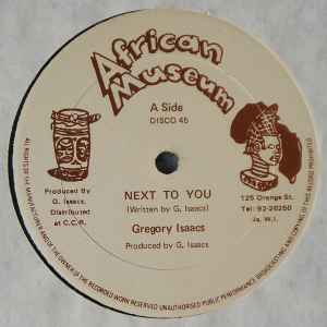 12-дюймовая пластинка GREGORY ISAACS - Next To You / A Few Words НЕТ Африканский музей США Регги, Ска и Даб Б/У
