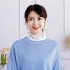 Women Stand Ruffled Fake Collar Lace Hollow Shirt Accessories Adjustable Necktie Dickey Detachable False Collar White Pullover