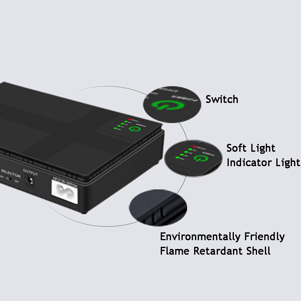 36 Вт DC1036P маршрутизатор 5V9V12V24V DC UPS источник бесперебойного питания 10400 мАч аварийный источник питания для оптического телефона Cat Monitor