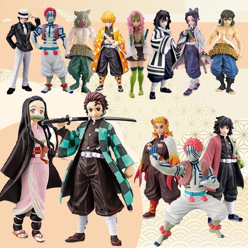 Аниме Demon Slayer Kimetsu no Yaiba фигурка Камадо Танджиро фигурка Agatsuma Zenitsu Nezuko Warrior ПВХ модель игрушки