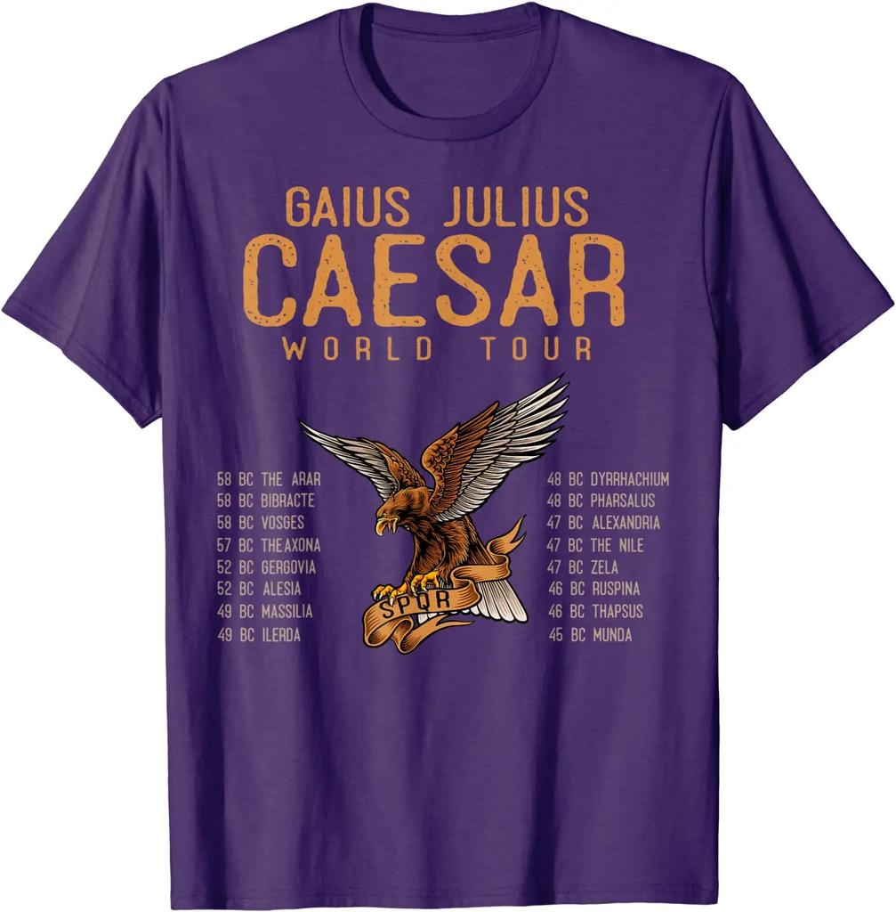 SPQR Ancient Rome Julius Caesar World Tour RoUnisex History TShirt Short Sleeve Casual Cotton ONeck Summer Tees