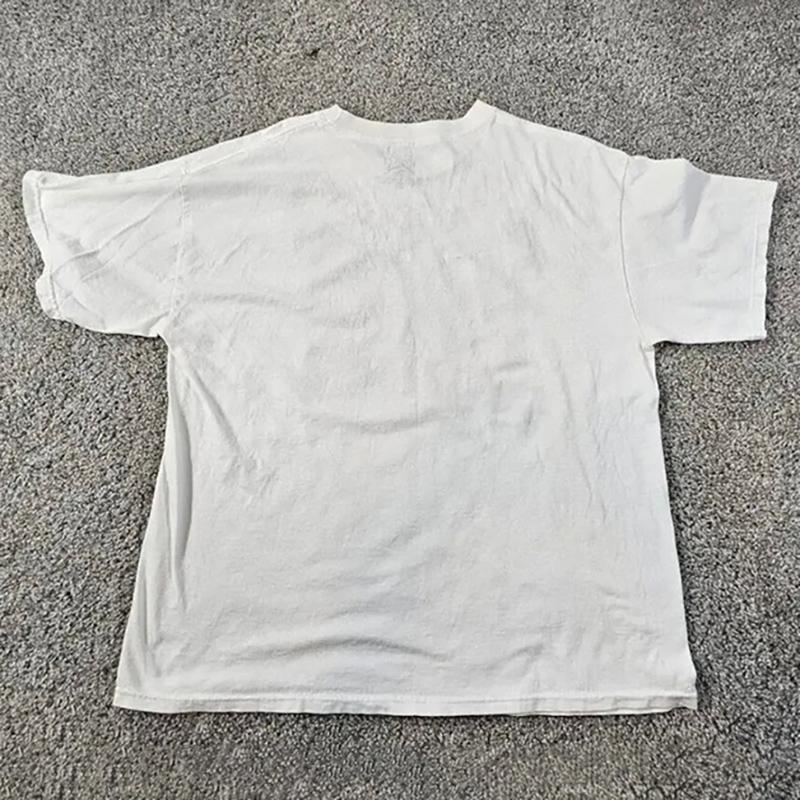 Футболка в стиле ретро Y2K, новая хип-хоп-футболка в стиле Харадзюку с круглым вырезом и коротким рукавом, готический принт, свободный топ, уличная одежда