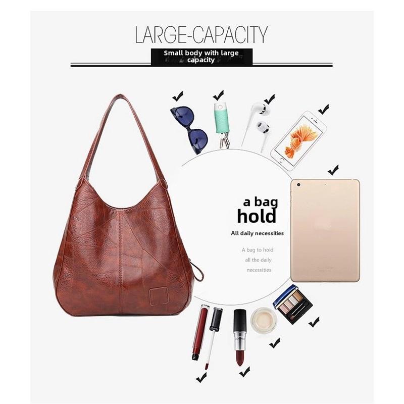 Women's Bags European And American Soft Leather Shoulder Bags Ladies All Match Shoulder Bags Simple Portable Tote Bags