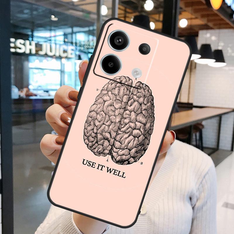 Чехол Anatomy Brain для Xiaomi Redmi Note 11 9 10 12 13 14 15 Pro Plus Redmi 15 15C 10C 12C 13C 14C