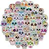 50 Stickers Painted Skulls Self-creative DIY Repeatedly Pasted Decorative Stickers Waterproof Stickers Hand Account