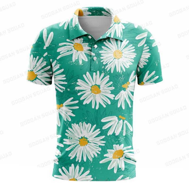 Men's Golf Shirt Polo T-Shirt Sports Clothing Short-sleeved Top Breathable