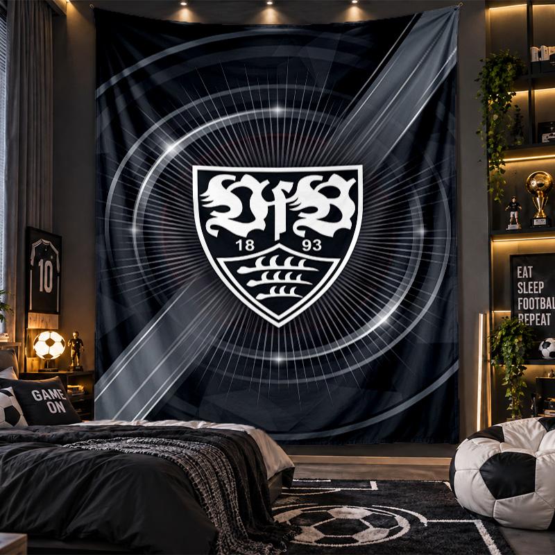 Wall Hanging Tapestry VfB Stuttgart Print Cloth for Living Room Bedroom Home Decor