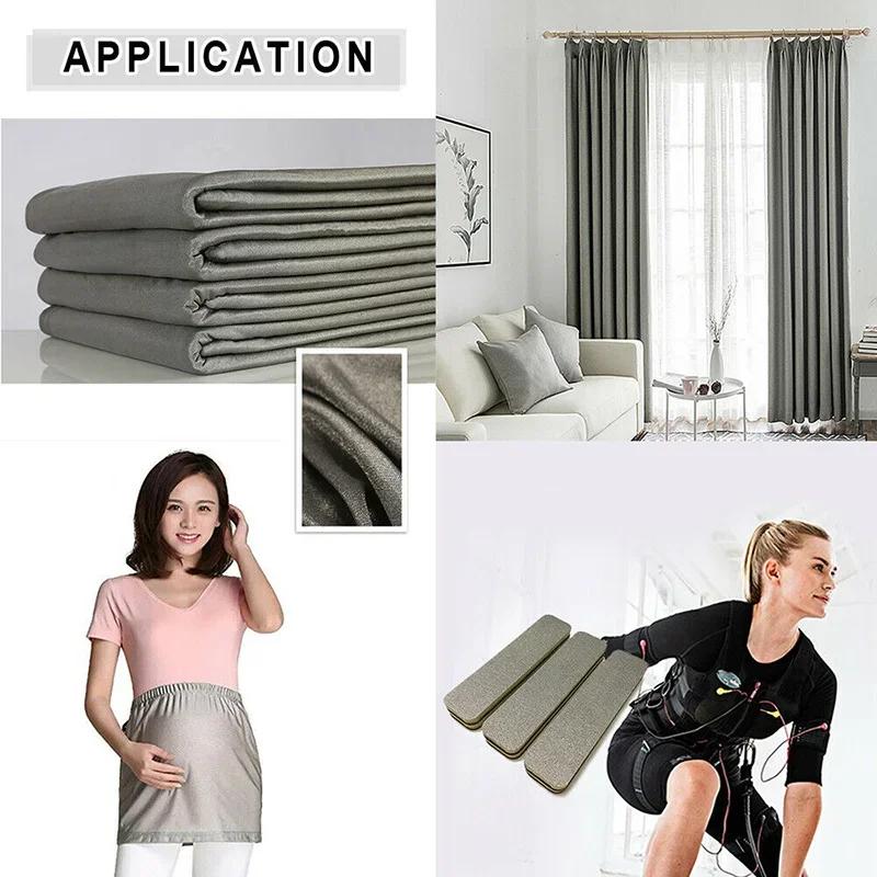 100% чистое серебряное волокно эластичная ткань проводящая EMF/RFID/EMI/RF блокирующая ткань Фарадея антибактериальный материал мягкий и моющийся