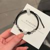 Moonstone Obsidian Couple Bracelet Cute Cat Bracelet Fashion Rabbit Woven Bracelet  Friendship Gift