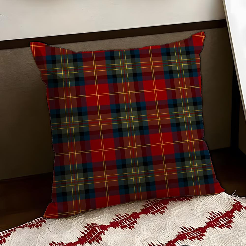 Christmas PPlaid Cushion Cover Reversible Soft Durable Pillow Cover Home Car MultiScene Use for Daily Comfort