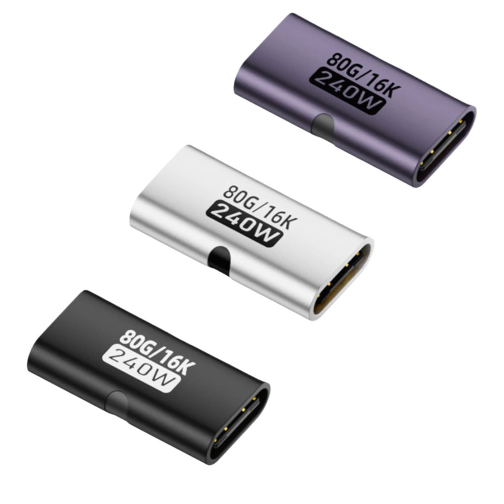 PD 3.1 240 Вт USB C Female-Female Конвертер 16K 60 Гц 80 Гбит/с Магнитный Адаптер Быстрая Зарядка Алюминиевый Сплав USB4 Type-C Удлинитель